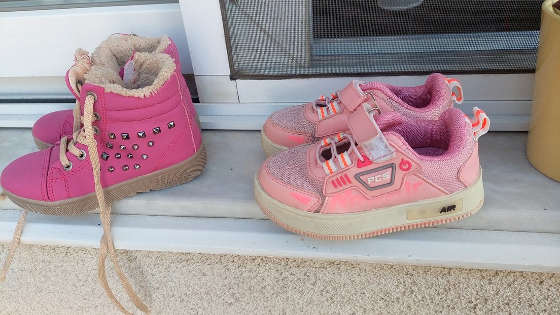 Pembe Kız Çocuk Sneakers Velcro Bağcıklı - Görsel 2