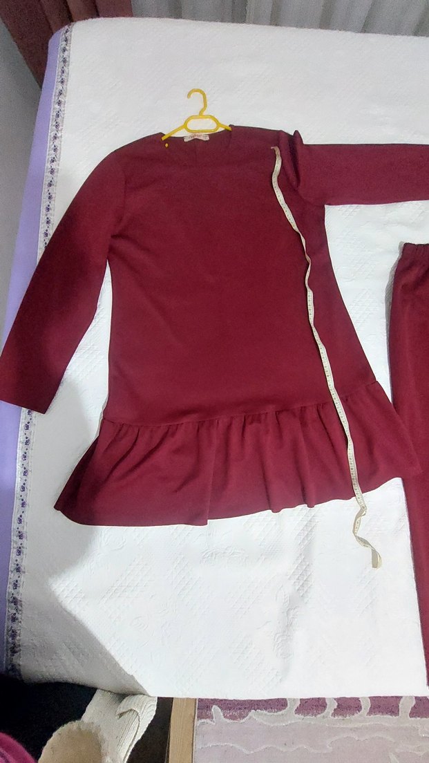 Bordo Kadın Uzun Kollu Takım Elbise - Görsel 3