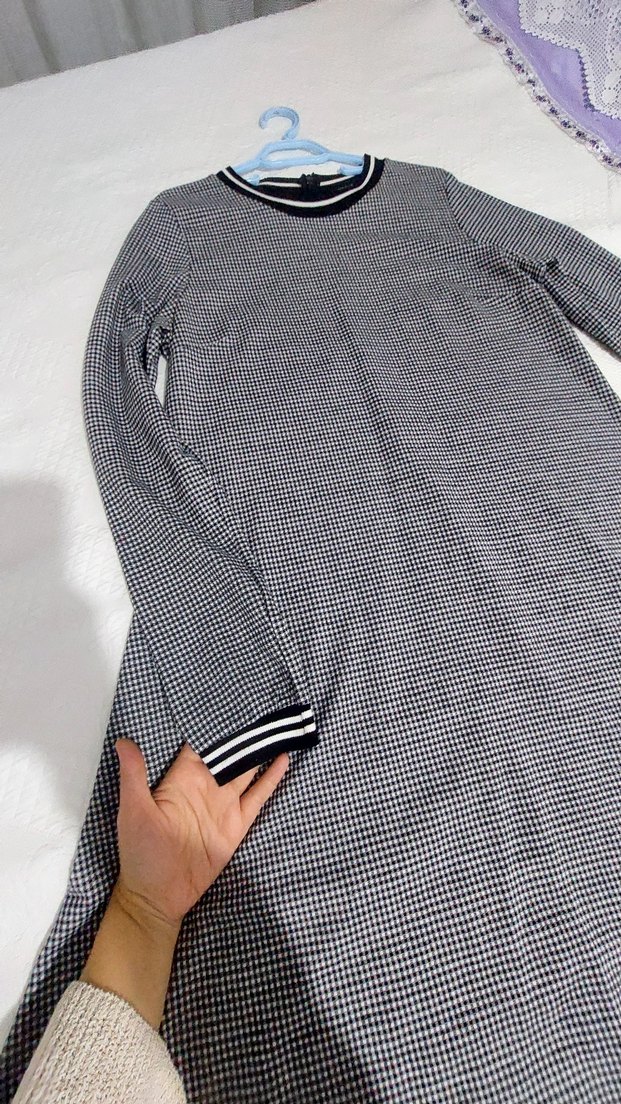 Gri Uzun Kollu kilo kesim Uzun tunik - Görsel 3