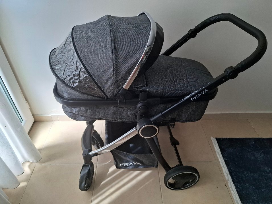 Gri PRAVA Bebek Arabası ve Oto Koltuğu Seti - Görsel 2