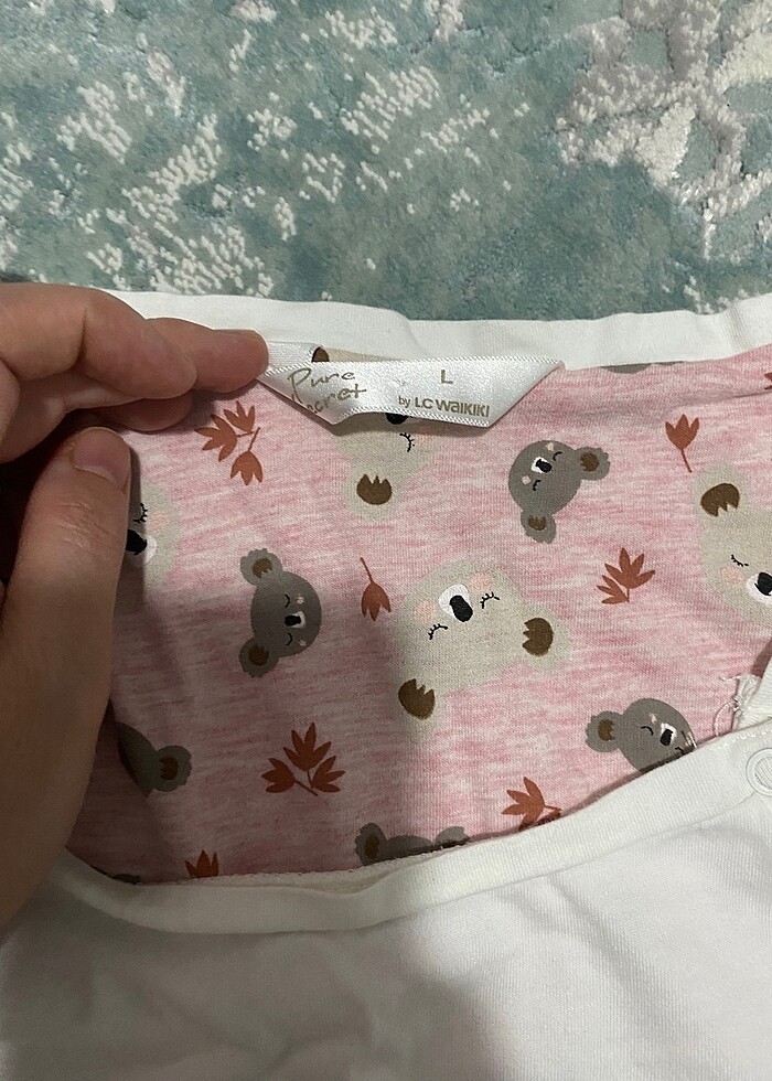 Hamile ve emzirme pijama takımı lohusa elbise gecelik - Görsel 2