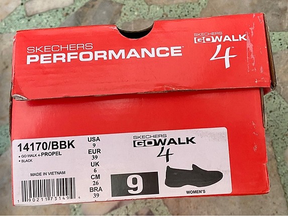 39 Beden siyah Renk SKECHERS GOWALK4 AYAKKABI 39 NUMARA