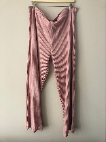 Pembe fitilli kaşkorse pamuklu pantolon