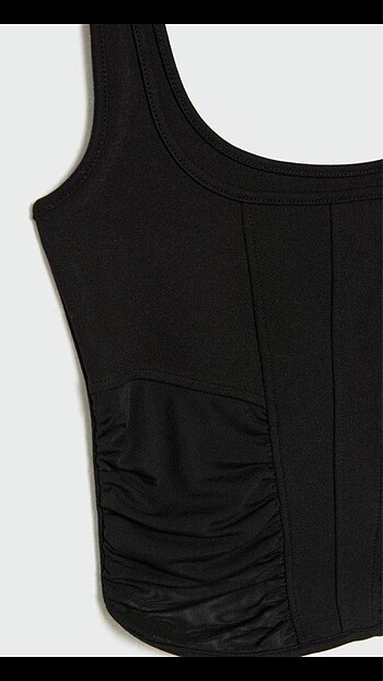 m Beden Orjinal stradivarius yanları transparan crop