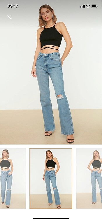 Yüksek Bel Flare Jeans