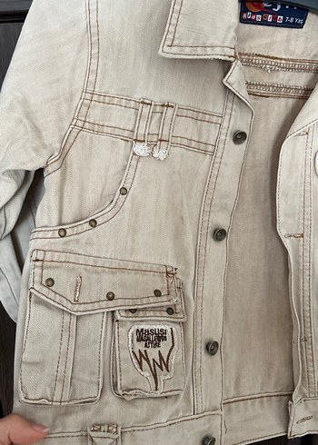 Düğmeli çocuk  Denim Ceket - Görsel 3