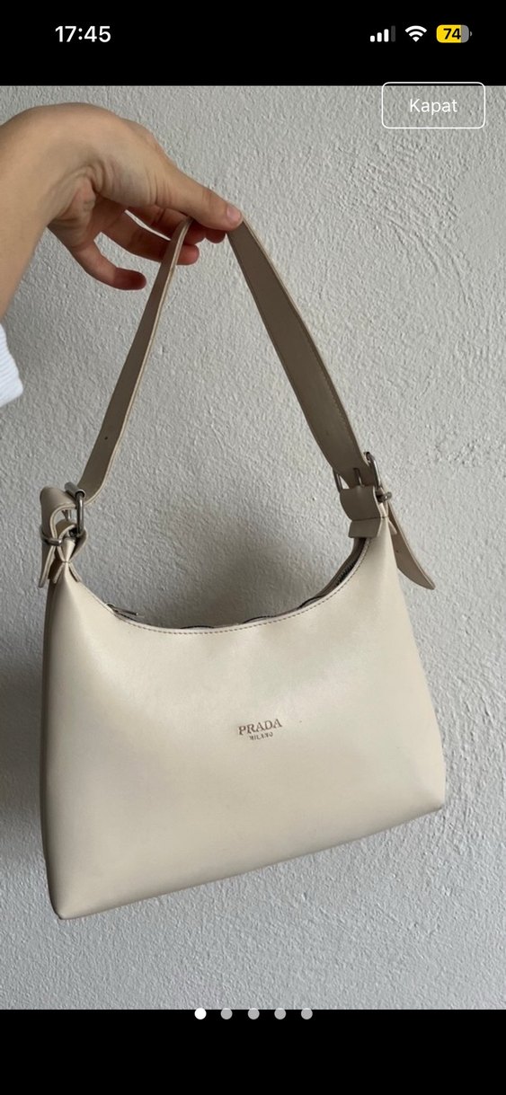 Bej Minimalist Kadın Deri Çanta - Görsel 3