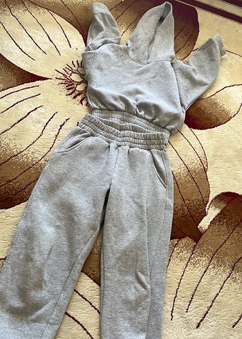 Gri Kadın Midi Eşofman takımı - Görsel 3