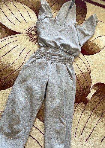 Gri Kadın Midi Eşofman takımı - Görsel 4