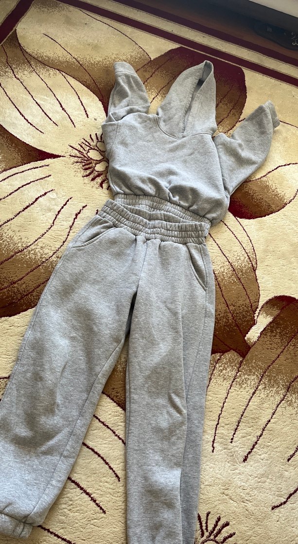 Gri Kadın Midi Eşofman takımı - Görsel 4