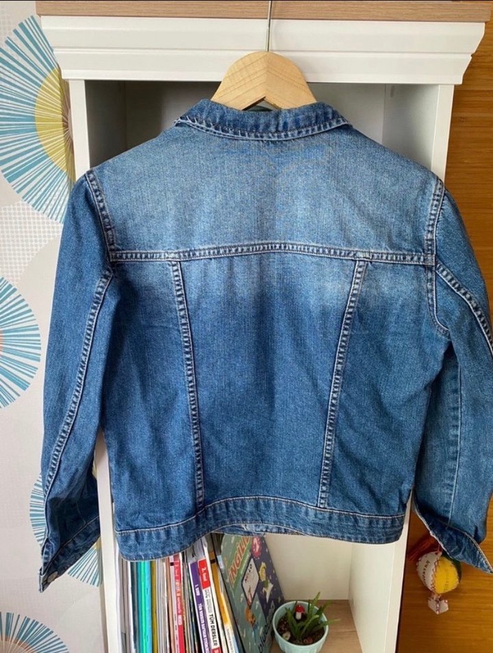 Düğmeli Mavi Kadın Denim Ceket - Görsel 2