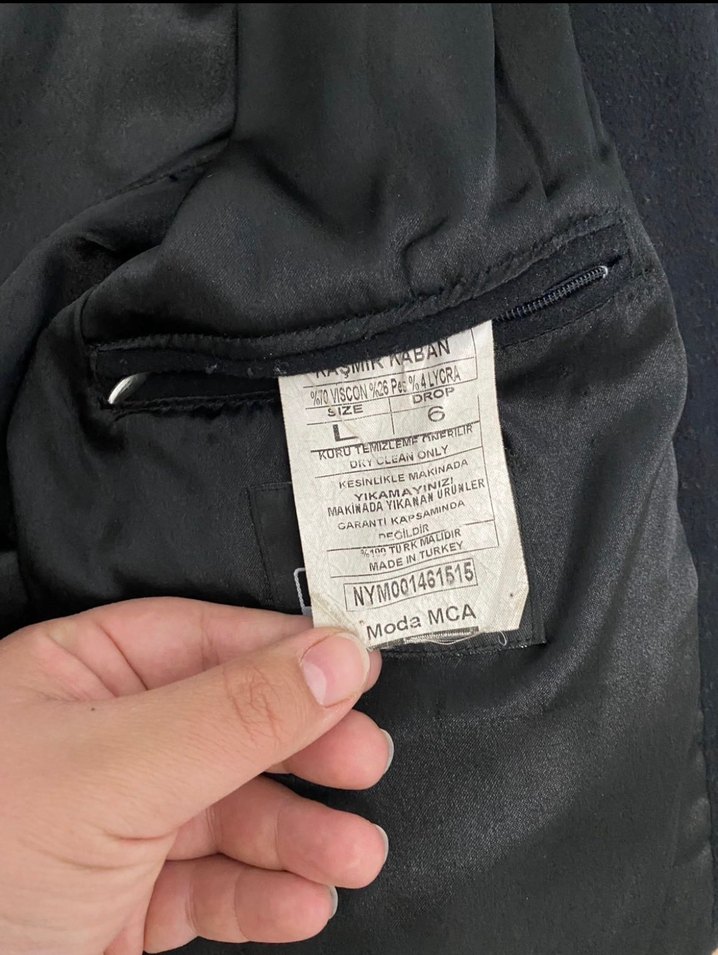 Siyah Süet Erkek Düğmeli Midi Kaban - Görsel 4