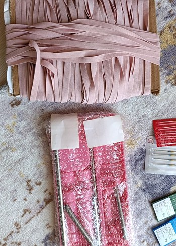 Pembe Elastik Kadın Bohem Şal