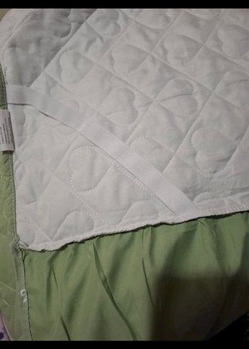 Nakışlı Açık Yeşil Yatak Örtüsü 200x220 cm ve 2 yastık - Görsel 2