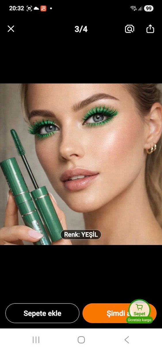 Parlak Mavi Maskara.Her biri cook güzel kızlar - Görsel 3