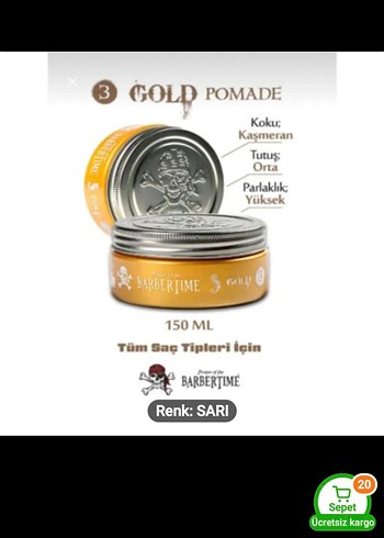 Barbertime Red Pomade 150ml Saç Şekillendirici - Görsel 5