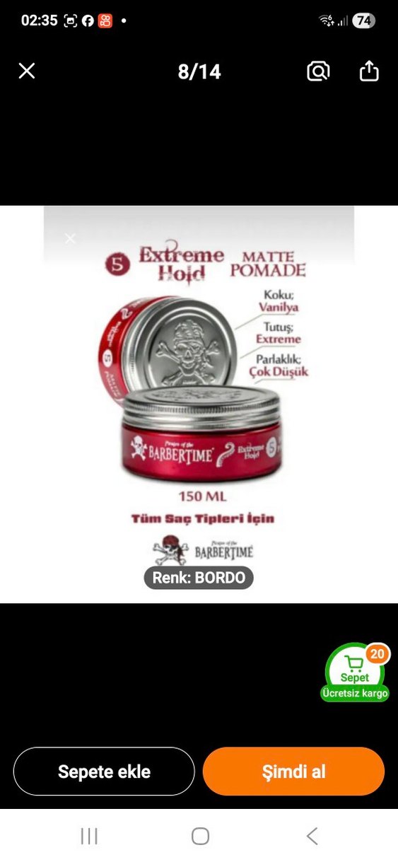 Barbertime Red Pomade 150ml Saç Şekillendirici - Görsel 3