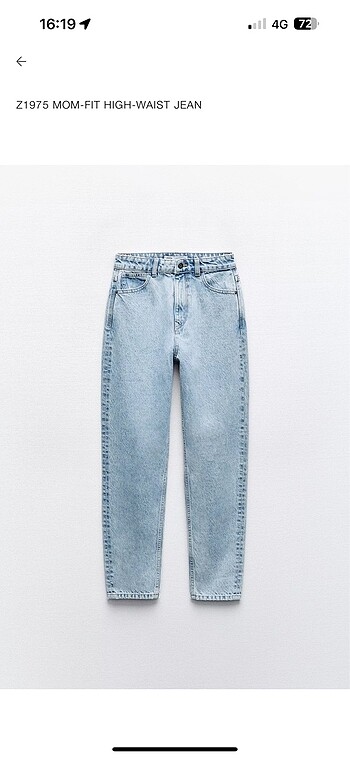 zara yüksek bel mom jean