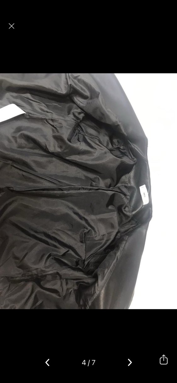 Siyah Deri Biker Ceket - Görsel 4