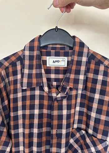 Kahverengi erkek gömlek - Görsel 2