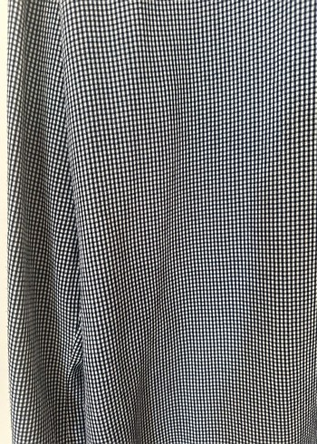 Siyah beyaz küçük kareli gömlek - Görsel 6