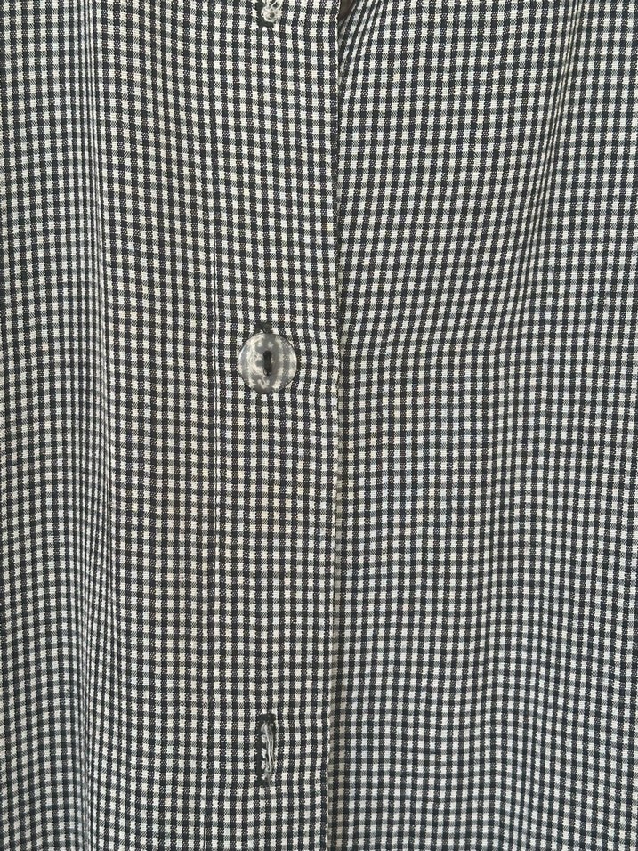 Siyah beyaz küçük kareli gömlek - Görsel 3