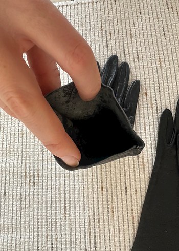 Kadın Siyah Gerçek Deri Eldiven - Görsel 3