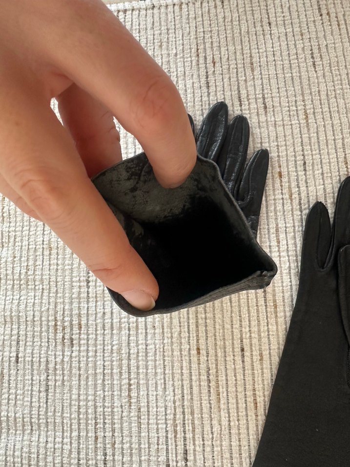 Kadın Siyah Gerçek Deri Eldiven - Görsel 3
