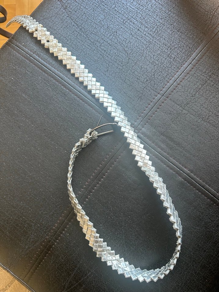 Örgü gümüş rengi Kemer - Görsel 4