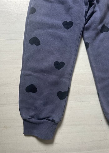 H&M Kız Çocuk Gri Kapüşonlu polar Eşofman Takımı - Görsel 3