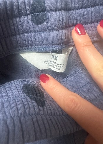 H&M Kız Çocuk Gri Kapüşonlu polar Eşofman Takımı - Görsel 4