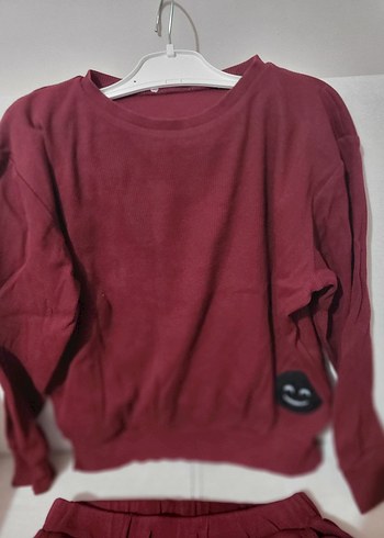 Bordo erkek Çocuk Sweatshirt ve Eşofman Takımı - Görsel 3