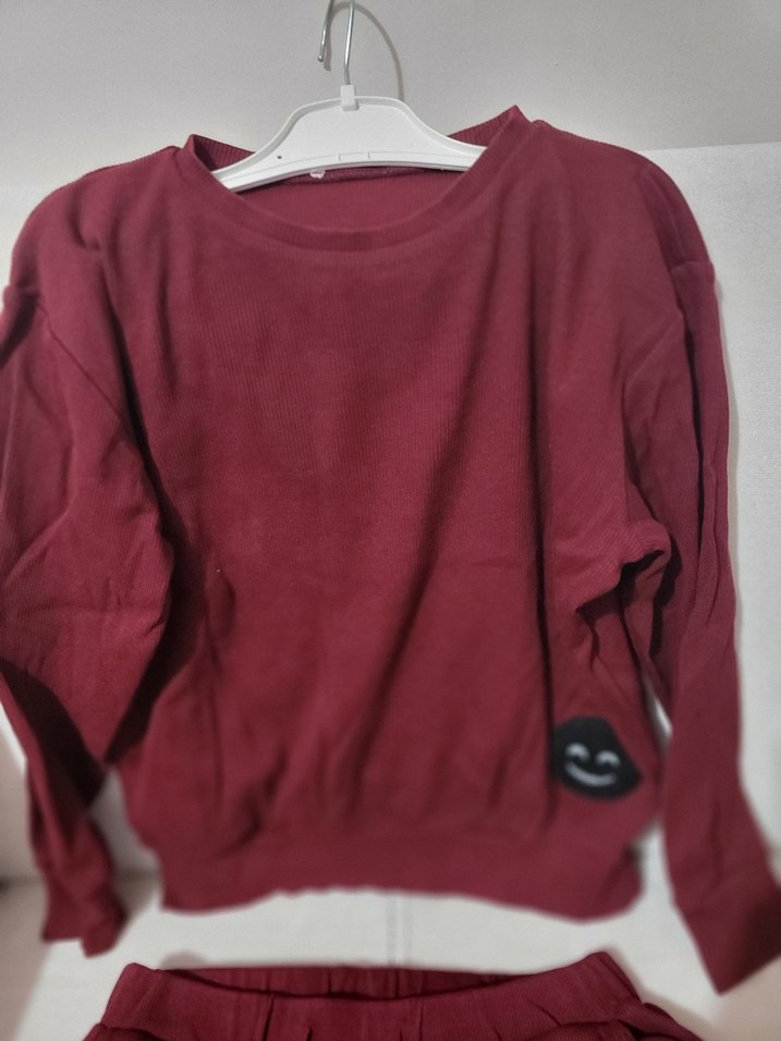 Bordo erkek Çocuk Sweatshirt ve Eşofman Takımı - Görsel 3