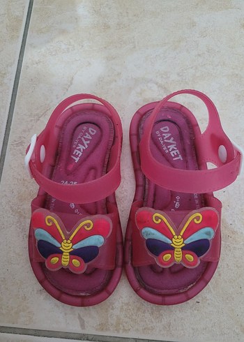 Renkli Baskılı Kız Çocuk Sandalet - Görsel 2