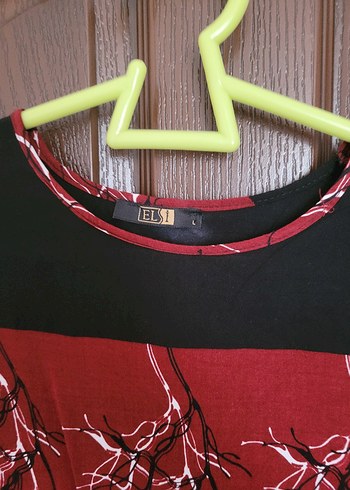 Kırmızı Bohem Uzun Kollu Uzun Elbise - Görsel 2