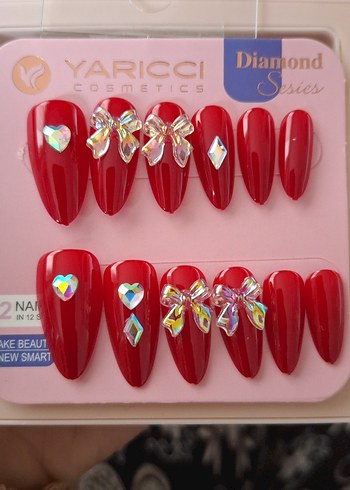 Kırmızı Taşlı Tırnak Süsü Seti - Görsel 2