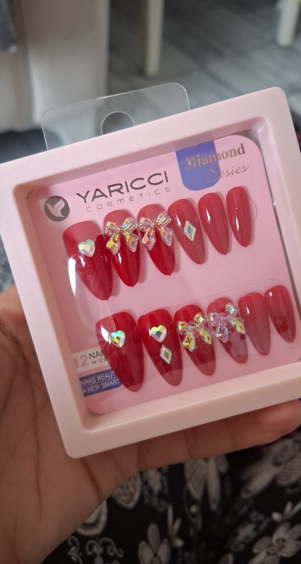 Kırmızı Taşlı Tırnak Süsü Seti - Görsel 3