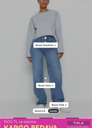Milla mavi yüksek bel wide leg jeans