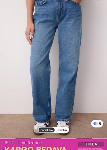 Trendyol & Milla Milla mavi yüksek bel wide leg jeans