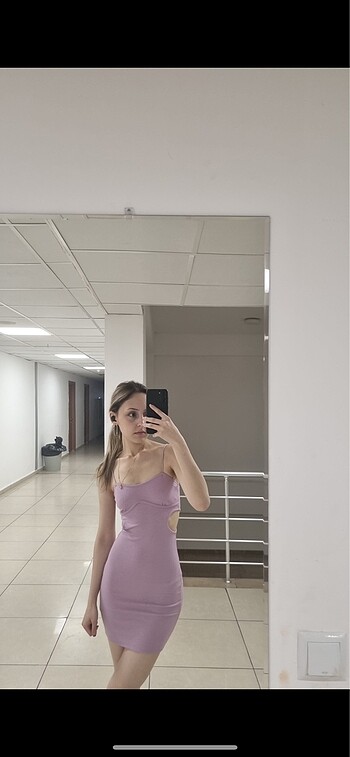 Bershka lila elbise