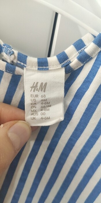 3-6 Ay Beden mavi Renk Bebek Elbise