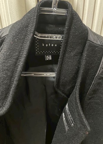 Düğmeli Siyah Deri Kadın Blazer Ceket - Görsel 2