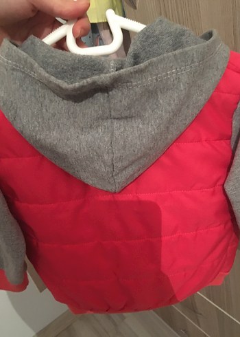 Kız Çocuk Gri pembe mont - Görsel 4