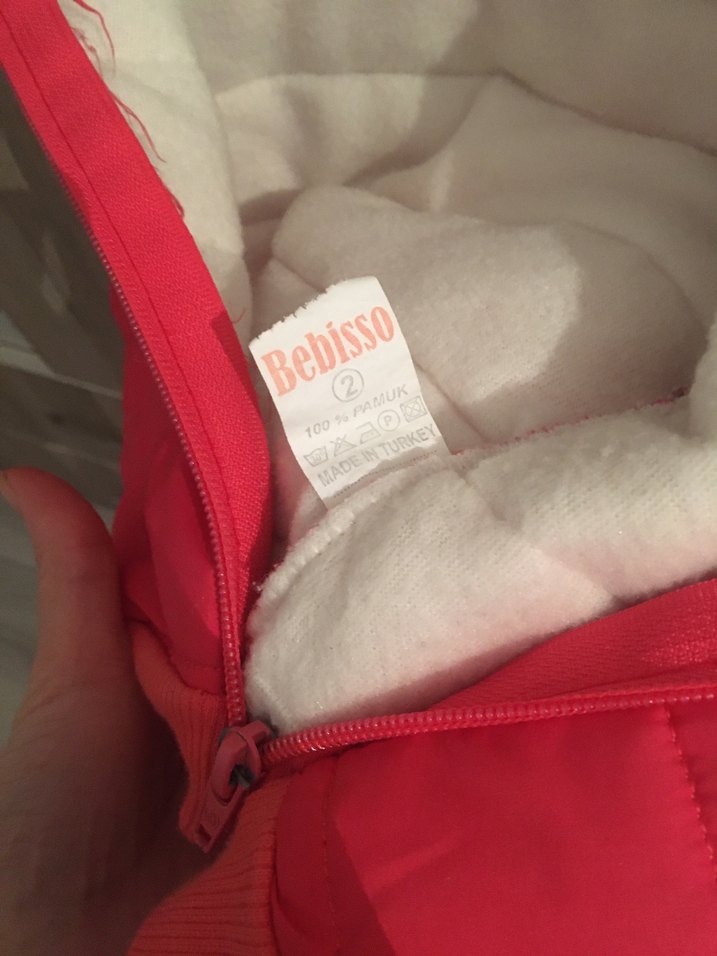 Kız Çocuk Gri pembe mont - Görsel 3