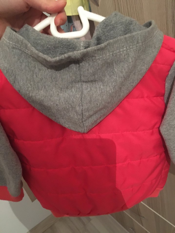 Kız Çocuk Gri pembe mont - Görsel 4