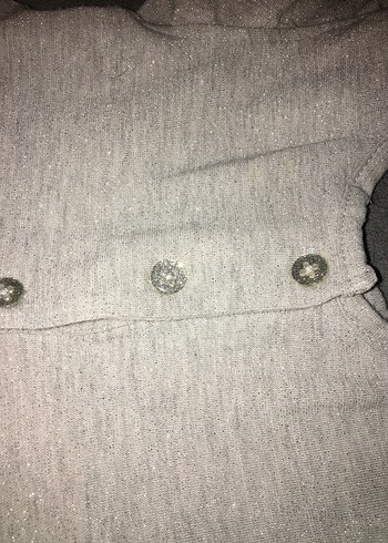 Kız Bebek Pembe Gri simli  Fırfırlı Elbise - Görsel 3