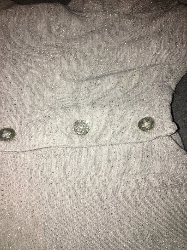 Kız Bebek Pembe Gri simli  Fırfırlı Elbise - Görsel 3