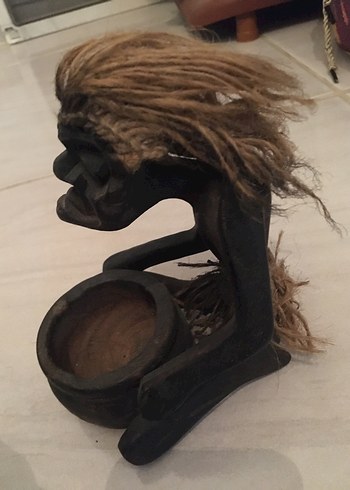 Kahverengi Ahşap El Yapımı Figürin - Görsel 3