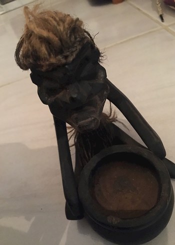 Kahverengi Ahşap El Yapımı Figürin - Görsel 4