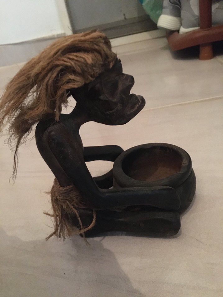 Kahverengi Ahşap El Yapımı Figürin - Görsel 2